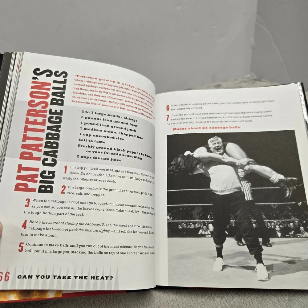 WWF Can You Take The Heat Cookbook Jim J.R. Ross 1st Ed Hardcover 2000 The Rock